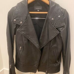 Mackage for Aritizia 100% Leather Biker Jacket Black Size Small Like New